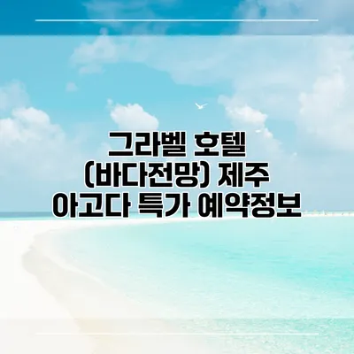 그라벨 호텔 (바다전망) 제주 아고다 특가 예약정보