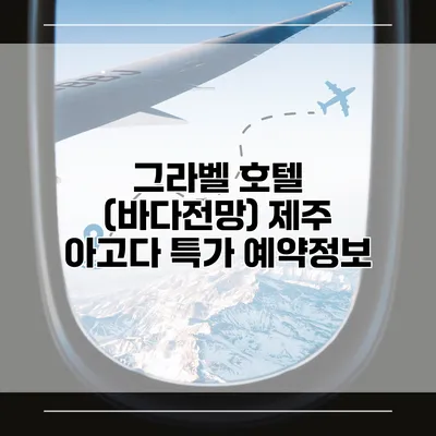 그라벨 호텔 (바다전망) 제주 아고다 특가 예약정보