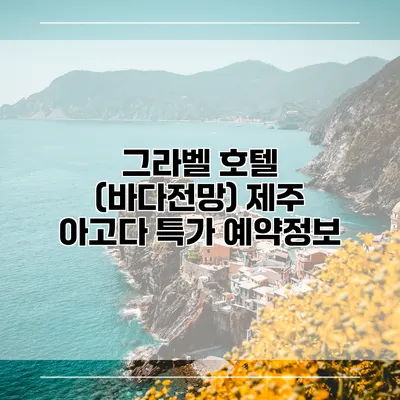 그라벨 호텔 (바다전망) 제주 아고다 특가 예약정보