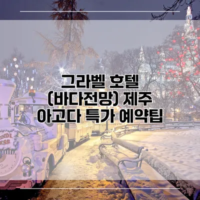 그라벨 호텔 (바다전망) 제주 아고다 특가 예약팁