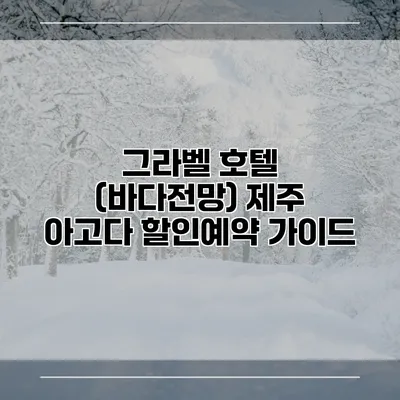 그라벨 호텔 (바다전망) 제주 아고다 할인예약 가이드