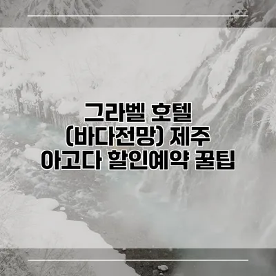 그라벨 호텔 (바다전망) 제주 아고다 할인예약 꿀팁