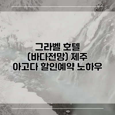 그라벨 호텔 (바다전망) 제주 아고다 할인예약 노하우