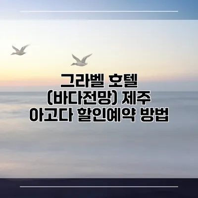 그라벨 호텔 (바다전망) 제주 아고다 할인예약 방법