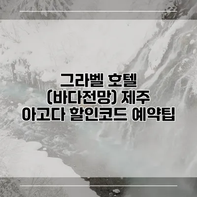그라벨 호텔 (바다전망) 제주 아고다 할인코드 예약팁