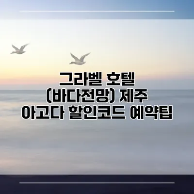 그라벨 호텔 (바다전망) 제주 아고다 할인코드 예약팁
