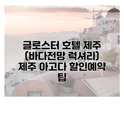 글로스터 호텔 제주 (바다전망 럭셔리) 제주 아고다 할인예약 팁