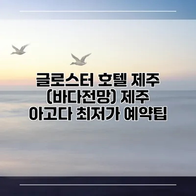 글로스터 호텔 제주 (바다전망) 제주 아고다 최저가 예약팁