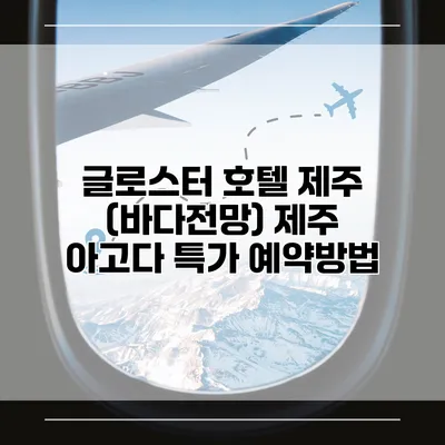 글로스터 호텔 제주 (바다전망) 제주 아고다 특가 예약방법