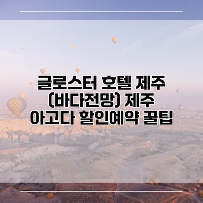글로스터 호텔 제주 (바다전망) 제주 아고다 할인예약 꿀팁