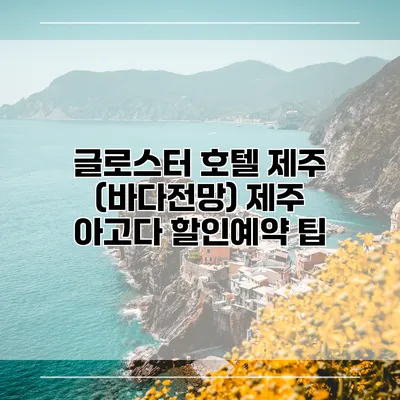 글로스터 호텔 제주 (바다전망) 제주 아고다 할인예약 팁