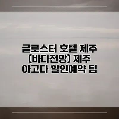 글로스터 호텔 제주 (바다전망) 제주 아고다 할인예약 팁