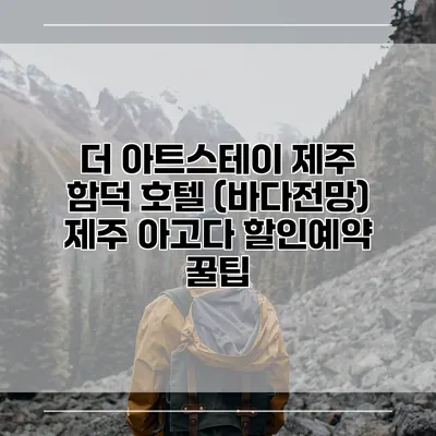 더 아트스테이 제주 함덕 호텔 (바다전망) 제주 아고다 할인예약 꿀팁