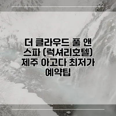 더 클라우드 풀 앤 스파 (럭셔리호텔) 제주 아고다 최저가 예약팁