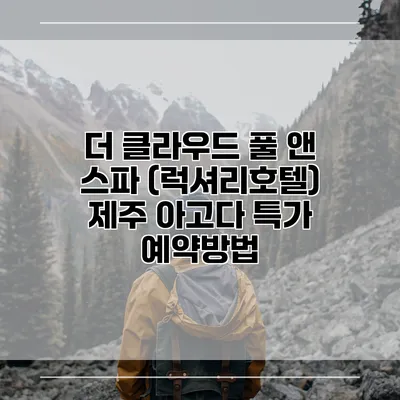 더 클라우드 풀 앤 스파 (럭셔리호텔) 제주 아고다 특가 예약방법