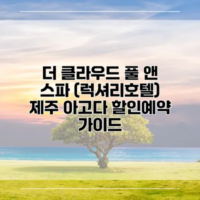 더 클라우드 풀 앤 스파 (럭셔리호텔) 제주 아고다 할인예약 가이드