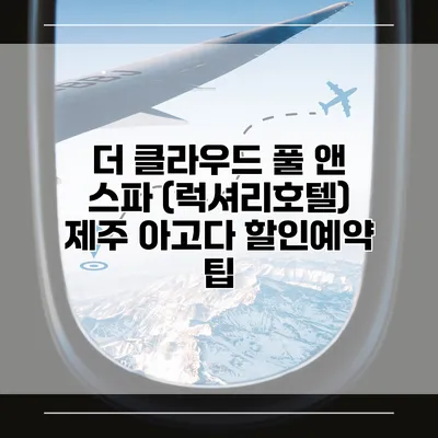 더 클라우드 풀 앤 스파 (럭셔리호텔) 제주 아고다 할인예약 팁