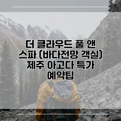 더 클라우드 풀 앤 스파 (바다전망 객실) 제주 아고다 특가 예약팁
