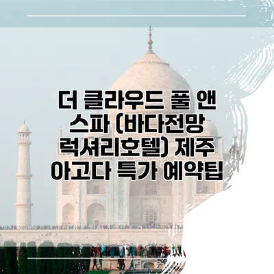 더 클라우드 풀 앤 스파 (바다전망 럭셔리호텔) 제주 아고다 특가 예약팁