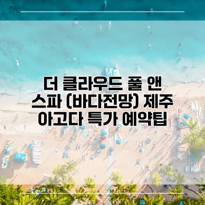 더 클라우드 풀 앤 스파 (바다전망) 제주 아고다 특가 예약팁