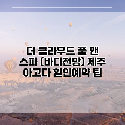 더 클라우드 풀 앤 스파 (바다전망) 제주 아고다 할인예약 팁
