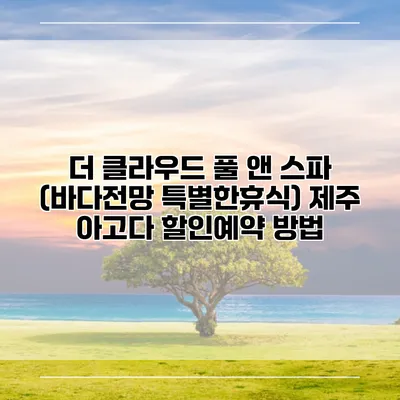 더 클라우드 풀 앤 스파 (바다전망 특별한휴식) 제주 아고다 할인예약 방법