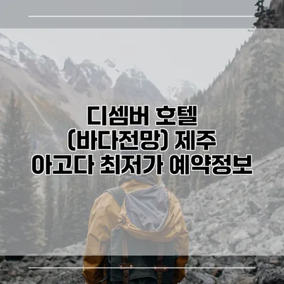 디셈버 호텔 (바다전망) 제주 아고다 최저가 예약정보