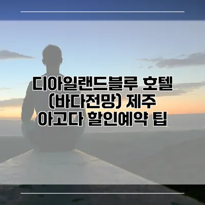 디아일랜드블루 호텔 (바다전망) 제주 아고다 할인예약 팁