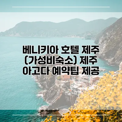 베니키아 호텔 제주 (가성비숙소) 제주 아고다 예약팁 제공