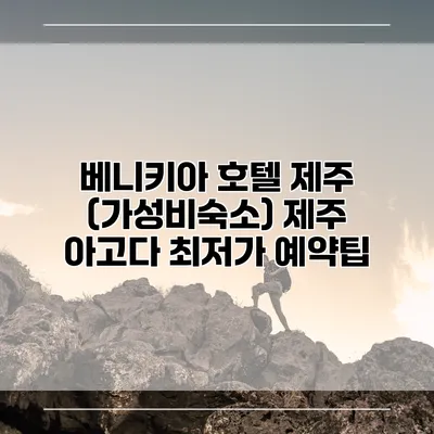 베니키아 호텔 제주 (가성비숙소) 제주 아고다 최저가 예약팁