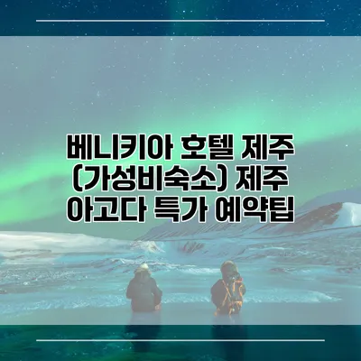 베니키아 호텔 제주 (가성비숙소) 제주 아고다 특가 예약팁