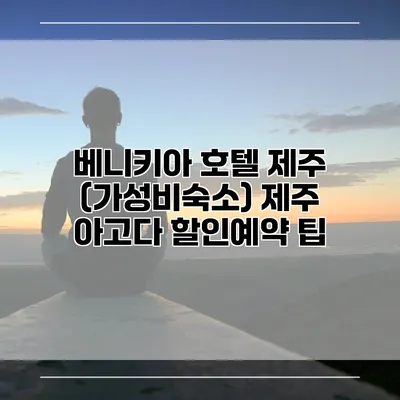 베니키아 호텔 제주 (가성비숙소) 제주 아고다 할인예약 팁