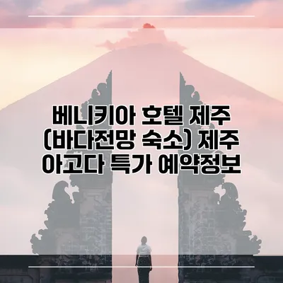 베니키아 호텔 제주 (바다전망 숙소) 제주 아고다 특가 예약정보