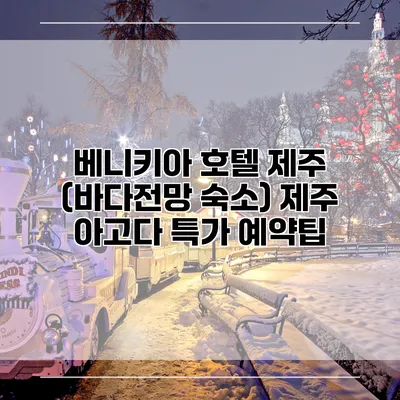 베니키아 호텔 제주 (바다전망 숙소) 제주 아고다 특가 예약팁