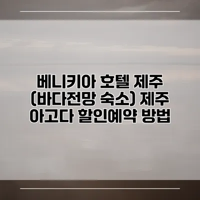 베니키아 호텔 제주 (바다전망 숙소) 제주 아고다 할인예약 방법