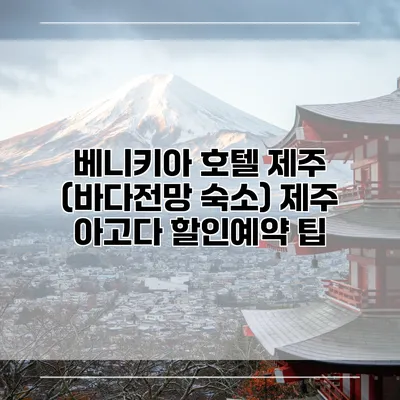 베니키아 호텔 제주 (바다전망 숙소) 제주 아고다 할인예약 팁