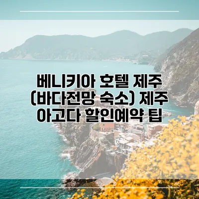 베니키아 호텔 제주 (바다전망 숙소) 제주 아고다 할인예약 팁