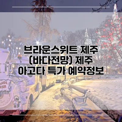 브라운스위트 제주 (바다전망) 제주 아고다 특가 예약정보
