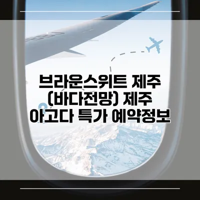 브라운스위트 제주 (바다전망) 제주 아고다 특가 예약정보