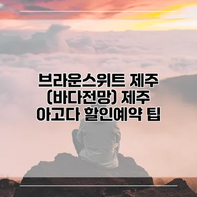 브라운스위트 제주 (바다전망) 제주 아고다 할인예약 팁