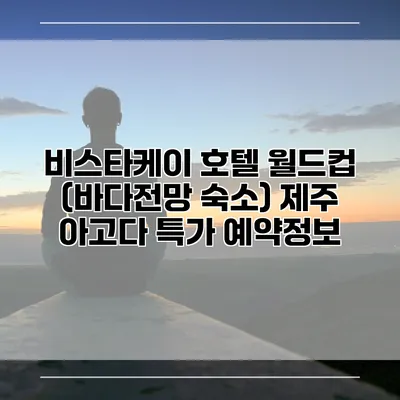 비스타케이 호텔 월드컵 (바다전망 숙소) 제주 아고다 특가 예약정보