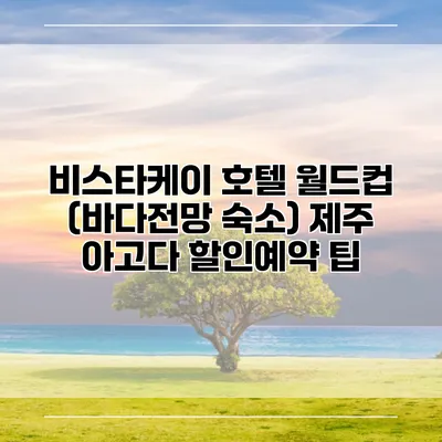 비스타케이 호텔 월드컵 (바다전망 숙소) 제주 아고다 할인예약 팁