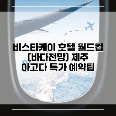 비스타케이 호텔 월드컵 (바다전망) 제주 아고다 특가 예약팁