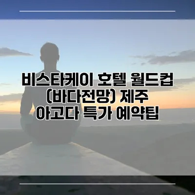 비스타케이 호텔 월드컵 (바다전망) 제주 아고다 특가 예약팁