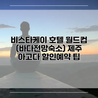 비스타케이 호텔 월드컵 (바다전망숙소) 제주 아고다 할인예약 팁