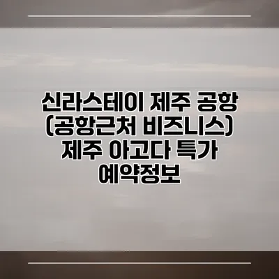 신라스테이 제주 공항 (공항근처 비즈니스) 제주 아고다 특가 예약정보