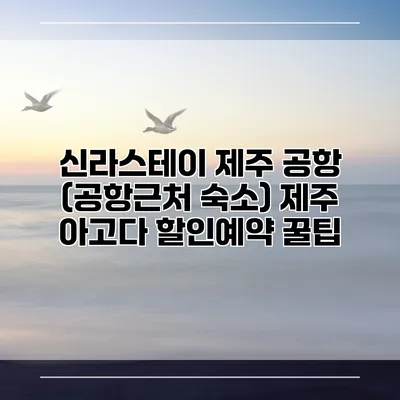 신라스테이 제주 공항 (공항근처 숙소) 제주 아고다 할인예약 꿀팁