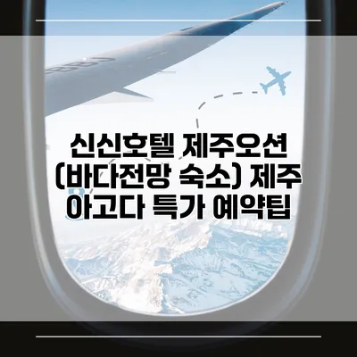 신신호텔 제주오션 (바다전망 숙소) 제주 아고다 특가 예약팁