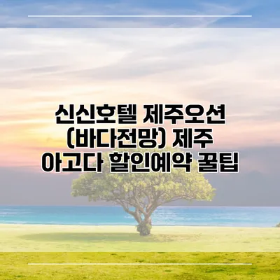 신신호텔 제주오션 (바다전망) 제주 아고다 할인예약 꿀팁