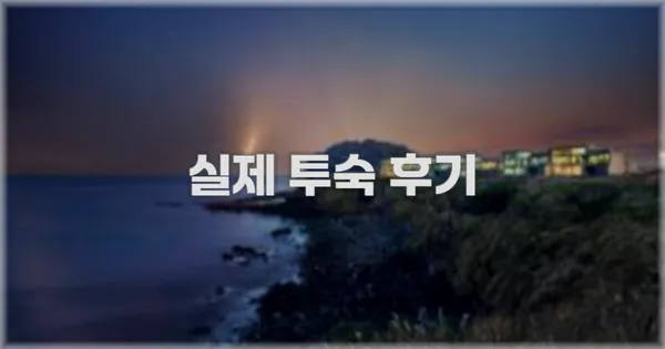 💬 실제 투숙 후기